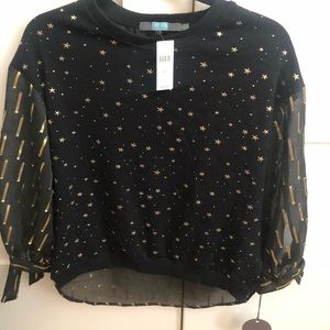 NEW! Eva Franco Black star top from Anthropologie